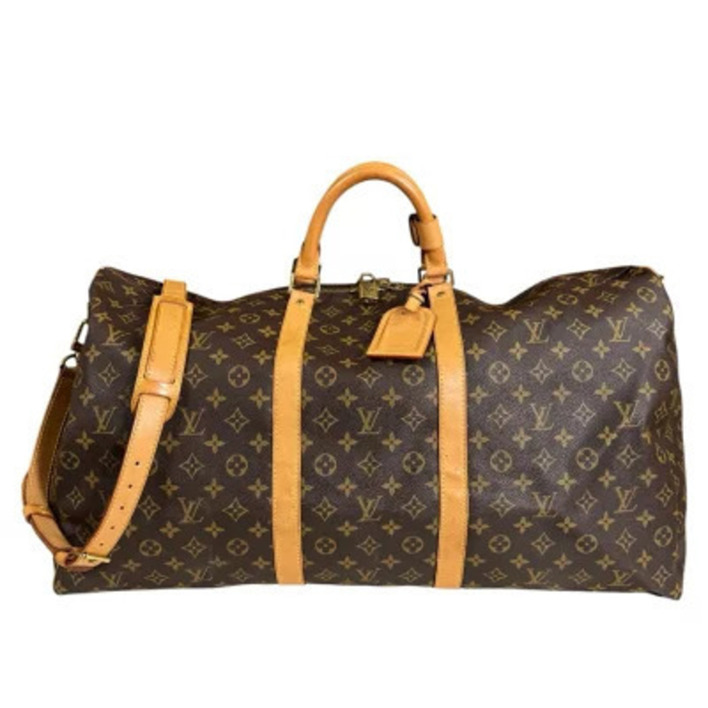 Louis Vuitton Keepall Bandouliere Monogram Shoulder Bag Canvas Brown
